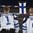 BUFFALO, NEW YORK - DECEMBER 28: Finland's Ukko-Pekka Luukonen #1 and Olli Juolevi #7 look on during the national anthem after a 4-1 preliminary round win over Denmark at the 2018 IIHF World Junior Championship. (Photo by Matt Zambonin/HHOF-IIHF Images)

